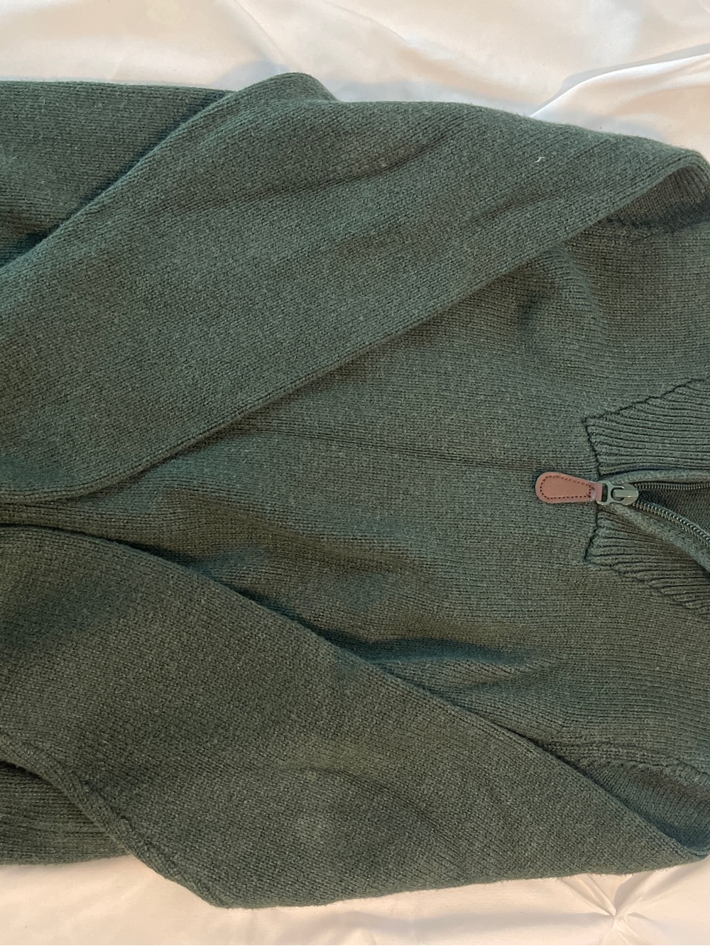 Janie and Jack Green and Red Half-Zip Sweaters - Picture 10 of 12